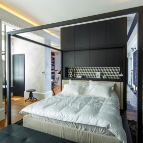 idei de design alb-negru pentru dormitor