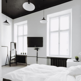 idées de chambre noir et blanc idées