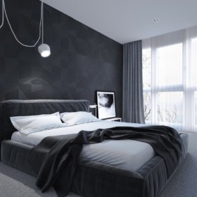 ý tưởng nội thất phòng ngủ màu đen và trắng