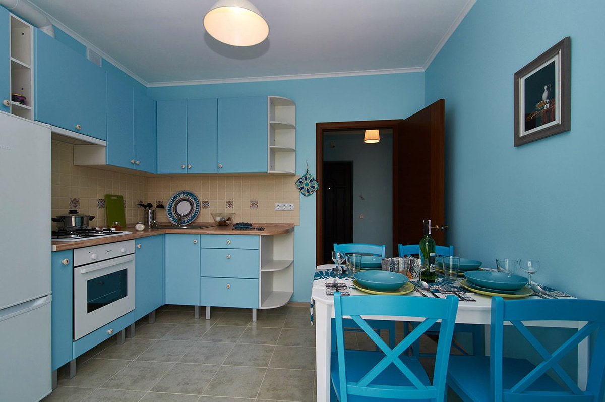 a falak színe a konyhában fotó dekoráció