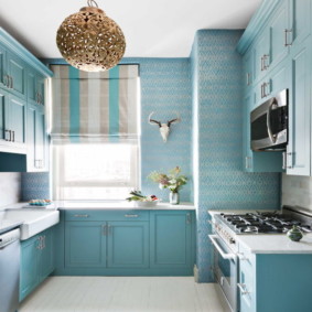 culoarea pereților în ideile de decor de bucătărie