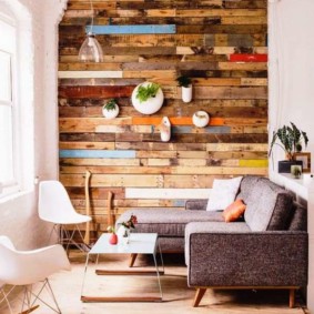 Oude plank accent muur