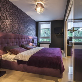 violeta guļamistabas foto rotājums