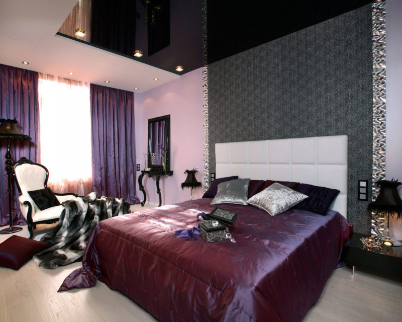 purple bedroom view ideas