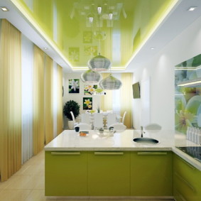 Lime groen spanplafond