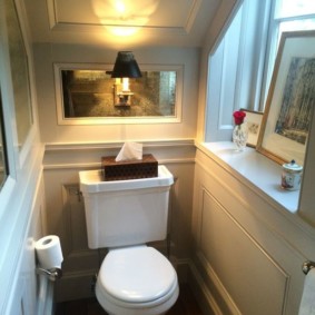 Small toilet in classic style