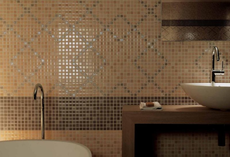 Ceramic mosaic geometric patterns