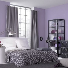 purple bedroom interior photo decor