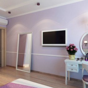 opções roxas da foto interior do quarto