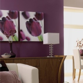 violetas guļamistabas interjera idejas