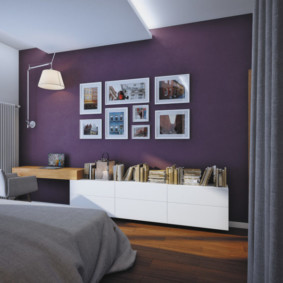 purple bedroom interior ideas views