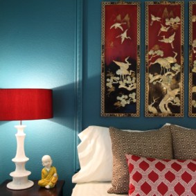 Fen Šui guļamistabas interjera dizaina foto