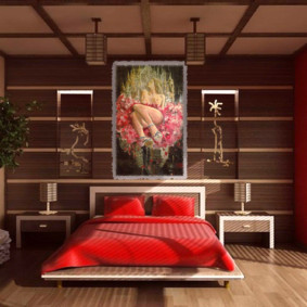 Fotografie de design interior dormitor Feng Shui