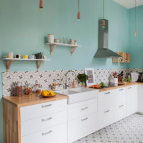 culoarea pereților în ideile de design de bucătărie