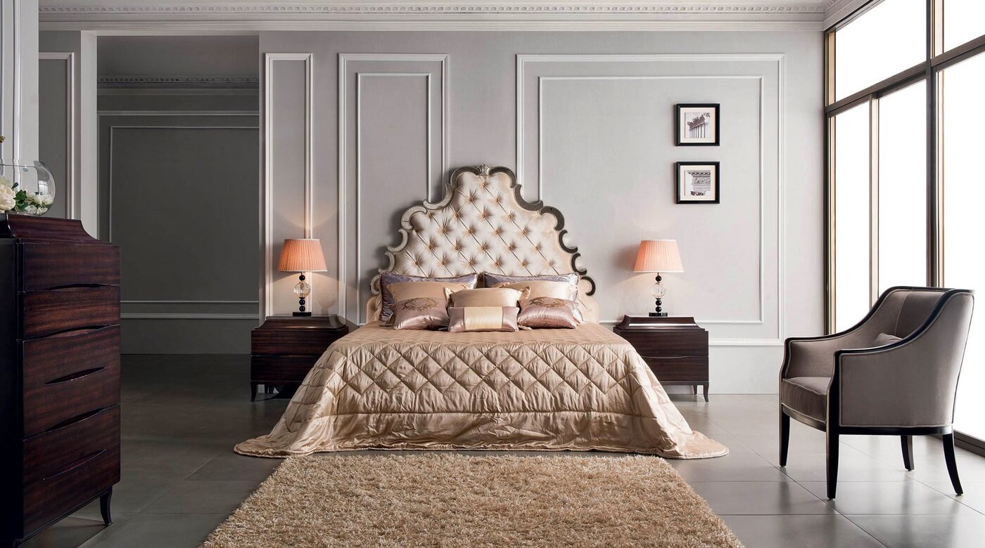 neoklasyczna podłoga w sypialni