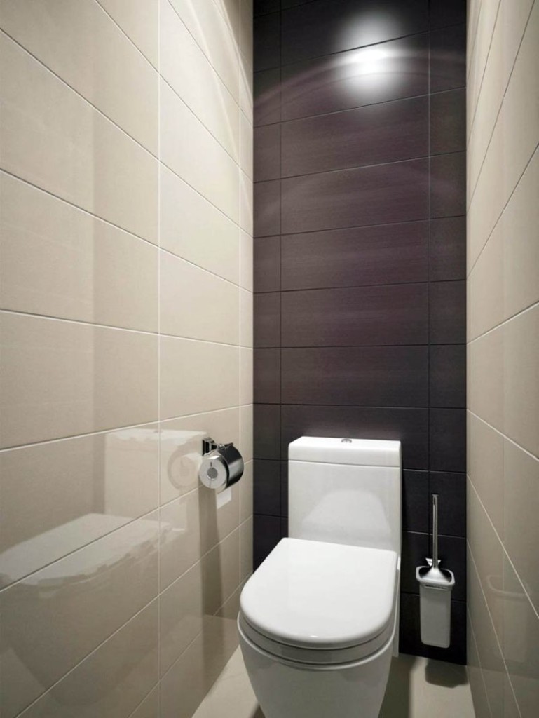 Toalett i minimalistisk stil i Khrusjtsjov
