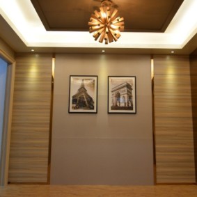 laminat pe perete în fotografia de decor a holului