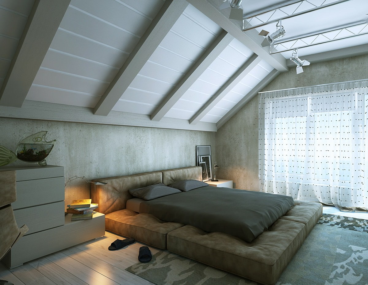 design dormitor mansardă