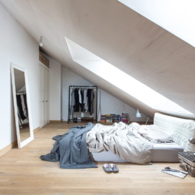 attic bedroom interior photo