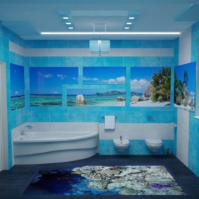 Design badkamer met hangende armaturen