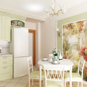 sienu krāsa Provences virtuvē