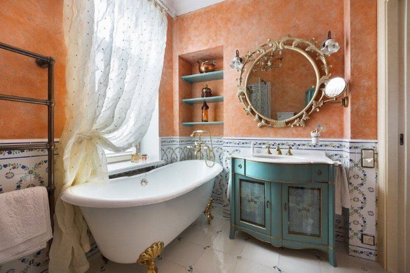 Rustik bir evde banyo tasarlayın