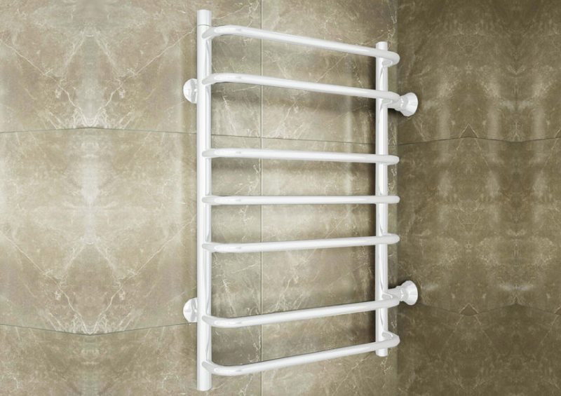 Heated towel rail white