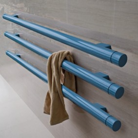 Blue towel rail