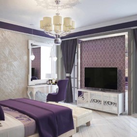 photo ng lilac bedroom