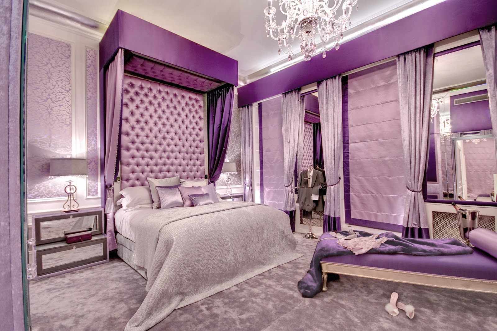 világos lila hálószoba