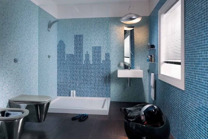 Seramik mozaik banyo duvar dekorasyonu