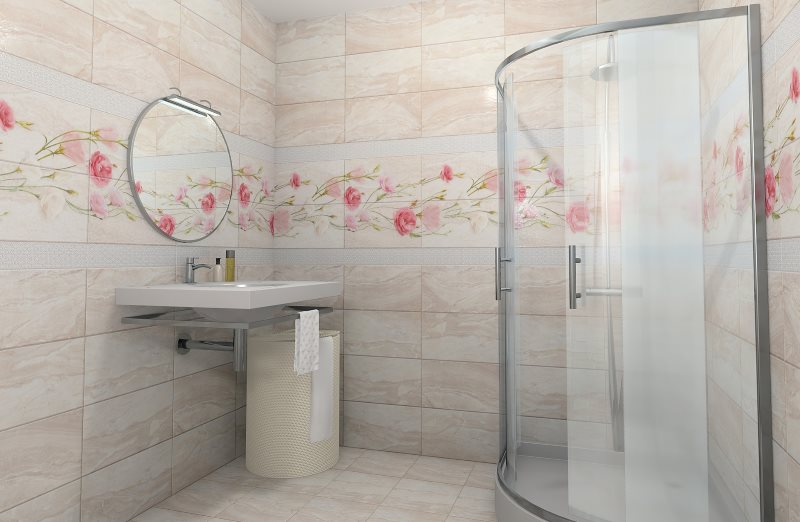Ang cabin ng banyo ng banyo na may mga plastic panel