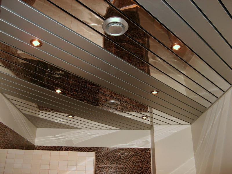 Petit plafond de toilette en aluminium