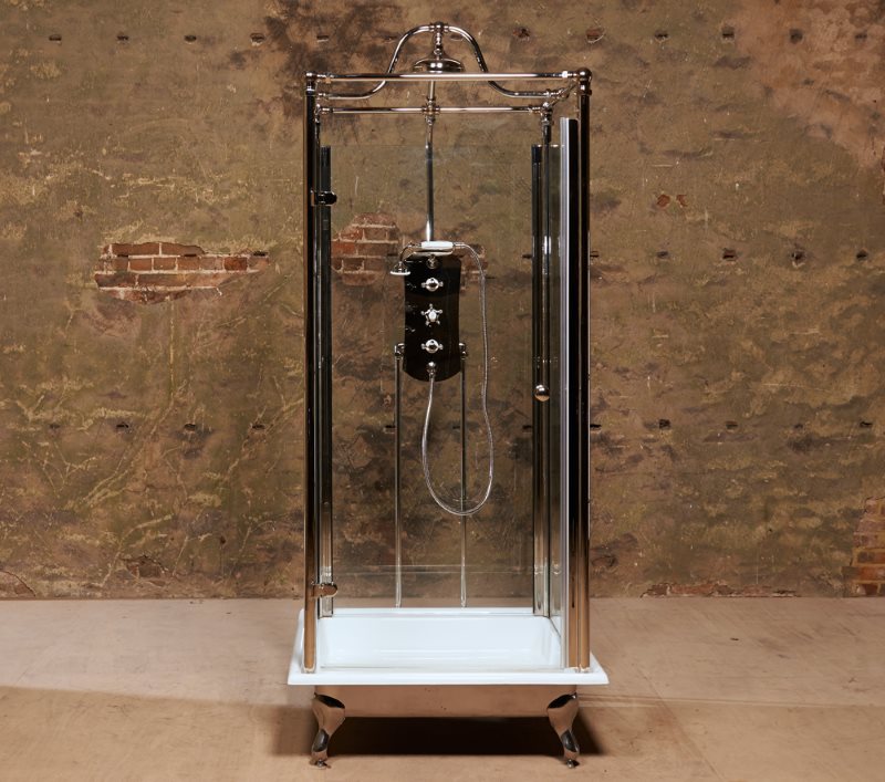 Nykyaikainen retro-tyylinen suihkukaappi