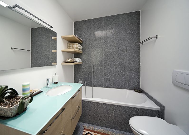 White accents in the bathroom with white walls