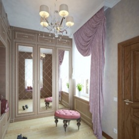 curtains in the hallway in a private house photo decor