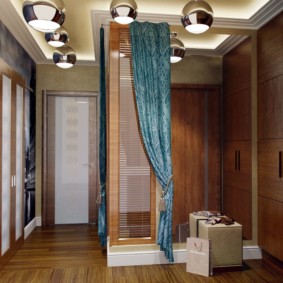 curtains in the hallway in a private house photo options