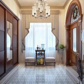 curtains in the hallway in a private house ideas interior