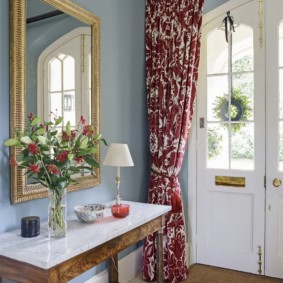 curtains in the hallway in a private house interior ideas