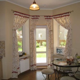 curtains in the hallway in a private house decor ideas