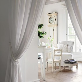 curtains in the hallway in a private house ideas interior