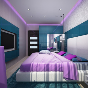 ceriņu guļamistabas dizaina foto