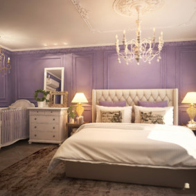 Larawan ng disenyo ng lilac bedroom