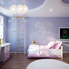 lila hálószoba fotó dekoráció