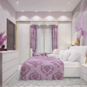 trang trí phòng ngủ màu hoa cà