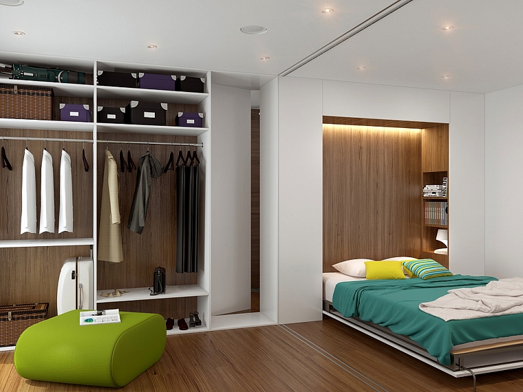 slaapkamer-woonkamer 18 m² met kledingkastfoto