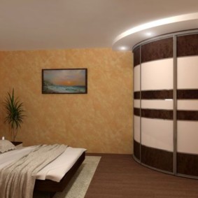 bedroom with corner wardrobe