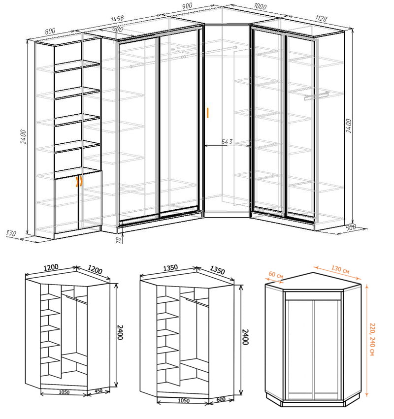 bedroom with corner wardrobe