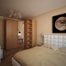 guļamistaba ar stūra skapi idejas ideja foto