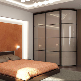 bedroom with corner wardrobe options